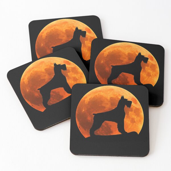 Item preview, giant schnauzer Dog Silhouette in moon gift designed and sold by alaechamlal.