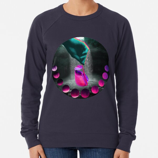 Lunar Eclipse - Neon Pitcher Plant Lightweight Sweatshirt