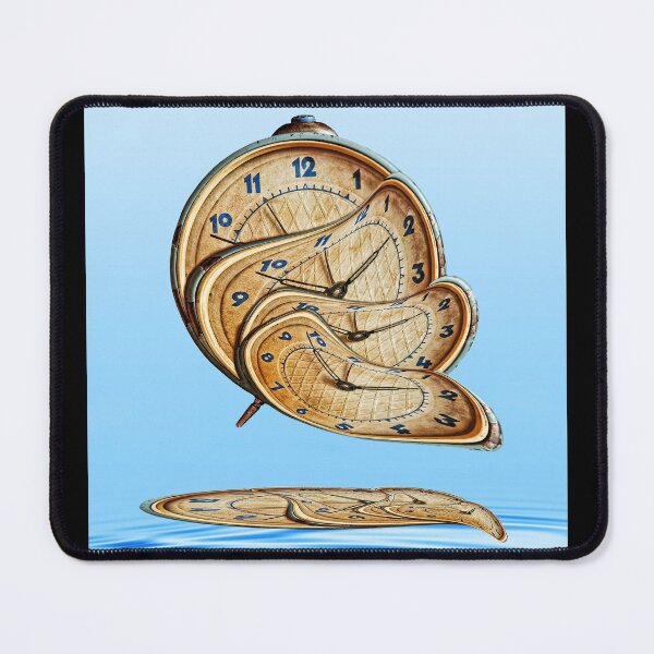 Item preview, Surreal Alarm clock transforming and thawing in blue water ripples. designed and sold by IaroslavB.