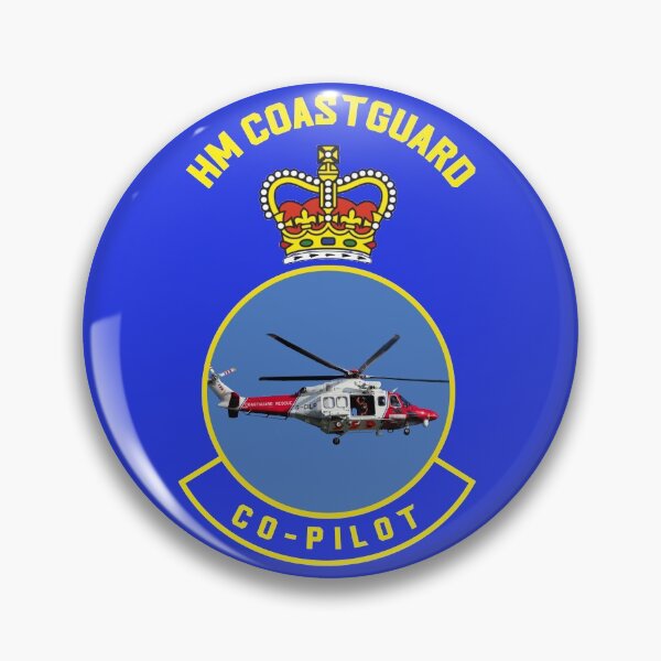 Item preview, Co-Pilot - HM Coastguard rescue AugustaWestland AW189 helicopter based on coastguard insignia. designed and sold by ajtechdesigns.