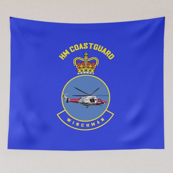 Item preview, Winchman - HM Coastguard rescue AugustaWestland AW189 helicopter based on coastguard insignia. designed and sold by ajtechdesigns.