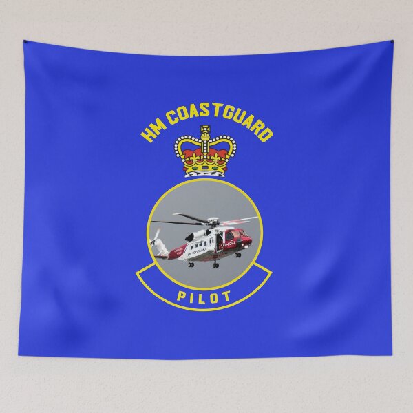 Item preview, Pilot - HM Coastguard rescue Sikorsky S-92 helicopter based on coastguard insignia. designed and sold by ajtechdesigns.