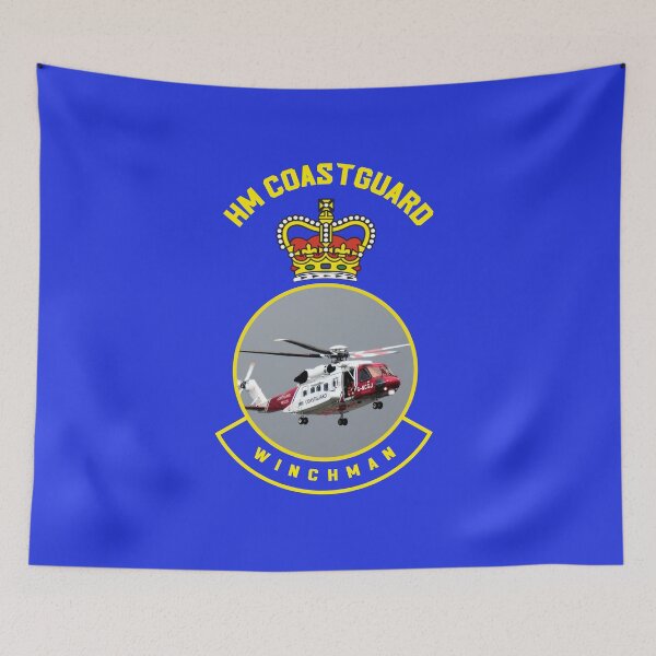 Item preview, Winchman - HM Coastguard rescue Sikorsky S-92 helicopter based on coastguard insignia. designed and sold by ajtechdesigns.