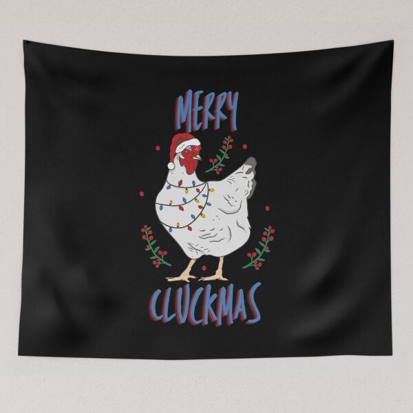 Item preview, Merry Cluckmas! Funny Christmas chicken design! designed and sold by HROC.