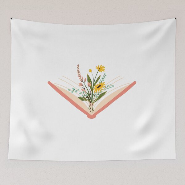 Item preview, Wildflower Book, Book Lovers, Reading designed and sold by 2ModernHippies.
