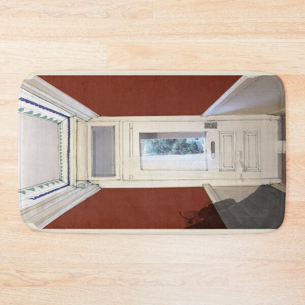 Item preview, Edwardian Hallway - Red on Cream designed and sold by KLA-GustFlo.