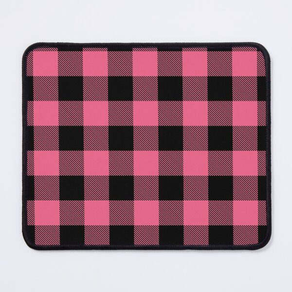 Item preview, ROSE PINK + BLACK BUFFALO PLAID designed and sold by MerakiCreative.