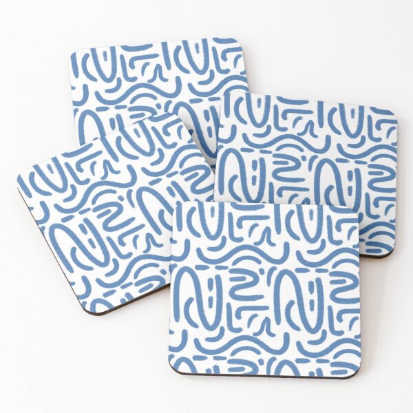 Item preview, organic squiggles 01 blue designed and sold by PeguPop.
