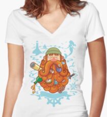 Matrose Shirt mit V-Ausschnitt
