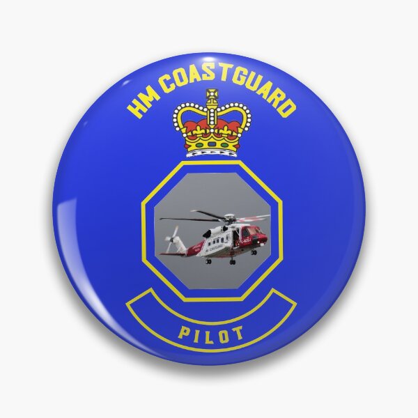 Item preview, Pilot - HM Coastguard rescue Sikorsky S-92 helicopter based on coastguard insignia. designed and sold by ajtechdesigns.