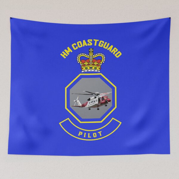 Item preview, Pilot - HM Coastguard rescue Sikorsky S-92 helicopter based on coastguard insignia. designed and sold by ajtechdesigns.