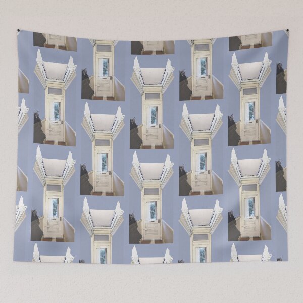 Item preview, Edwardian Hallway - Blue on Blue designed and sold by KLA-GustFlo.