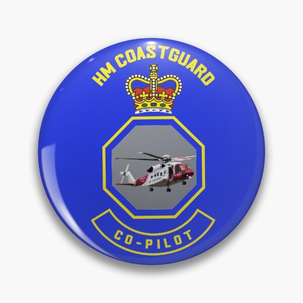 Item preview, Co-Pilot - HM Coastguard rescue Sikorsky S-92 helicopter based on coastguard insignia. designed and sold by ajtechdesigns.
