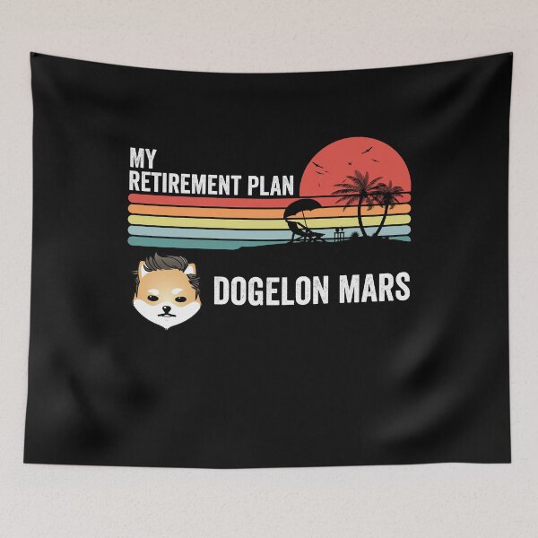 Item preview, Vintage Dogelon Mars Crypto Coin My Retirement Plan Cryptocurrency Blockchain Wallet designed and sold by EmmaRichardso.