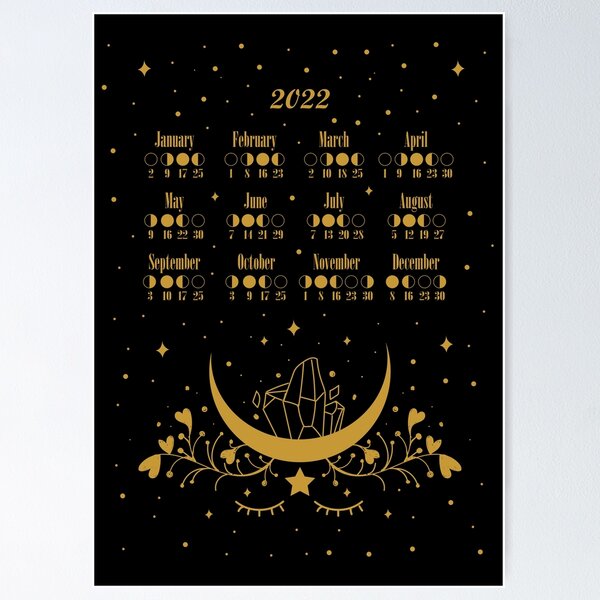 Moon Phase Calendar Merch & Gifts for Sale
