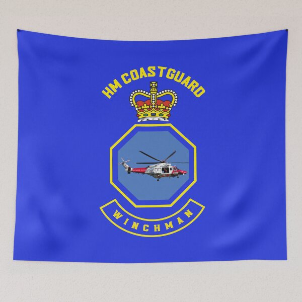 Item preview, Winchman - HM Coastguard rescue AugustaWestland AW189 helicopter based on coastguard insignia. designed and sold by ajtechdesigns.