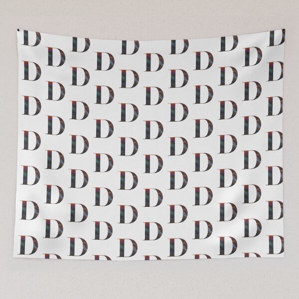 Item preview, Textured D Letter Typography designed and sold by TeabreakType.