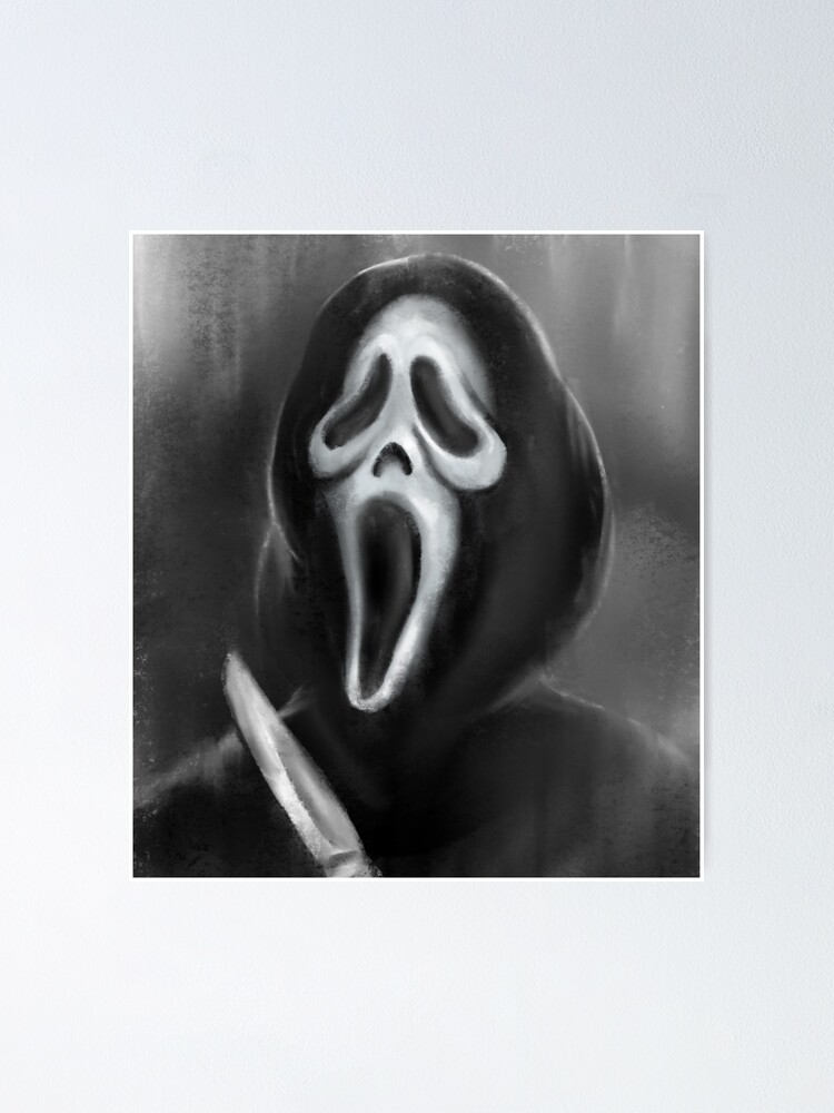 "Ghostface" Poster for Sale by Dinneendraws | Redbubble