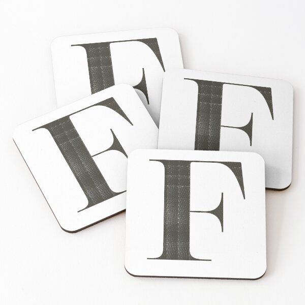 Item preview, Textured F Letter Typography designed and sold by TeabreakType.