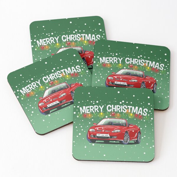 Item preview, Scorched Red MG TF Car Christmas Greeting Card designed and sold by Webazoot Industries - Car Art.