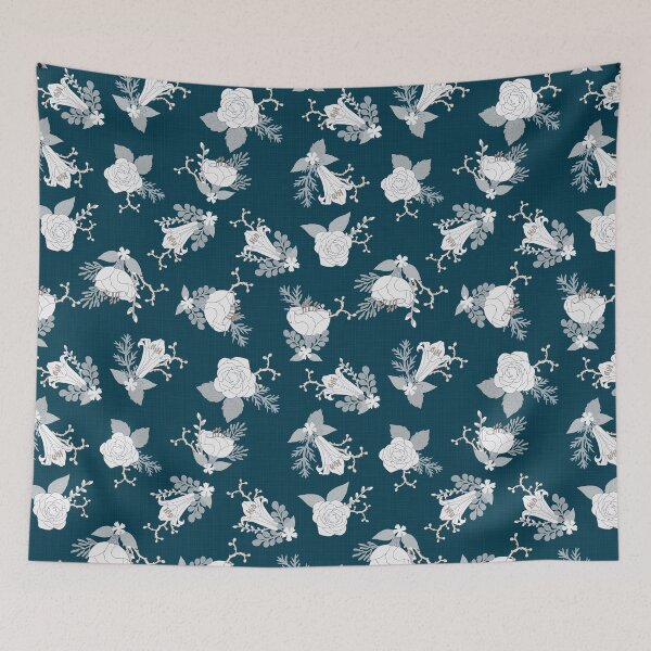 Item preview, Ramo floral en azul designed and sold by oppositedge.