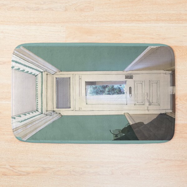 Item preview, Edwardian Hallway - Green on Green designed and sold by KLA-GustFlo.