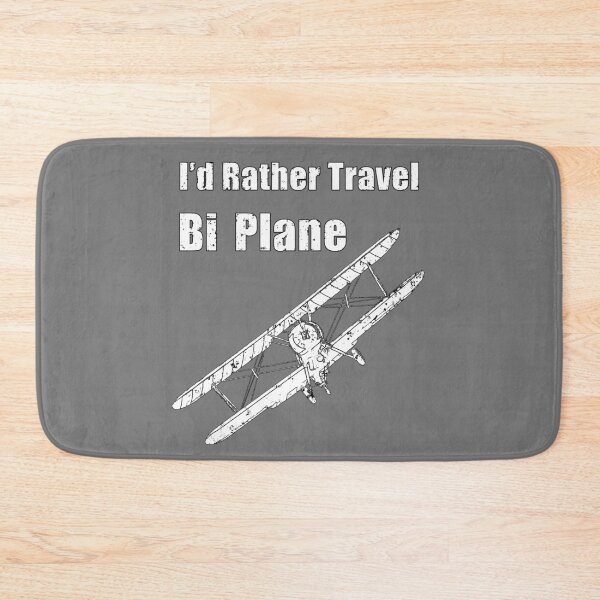 Item preview, I'd Rather Travel Bi Plane (Pun Intended) designed and sold by Drew McAvoy.
