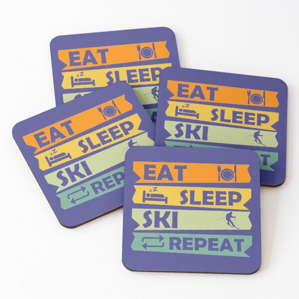 Item preview,  Eat Sleep Ski Repeat, Skiing Gift, Funny Skiing Quote, Skier, Ski Design designed and sold by DesignHouse07.