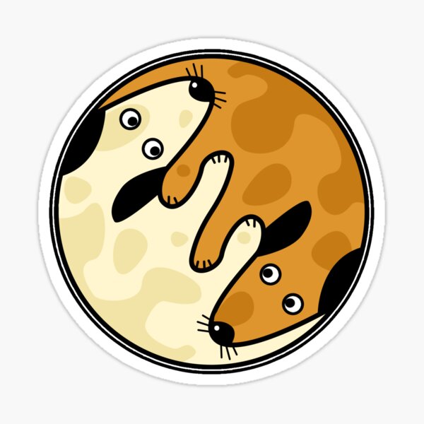 Yin Yang Puppies Sticker