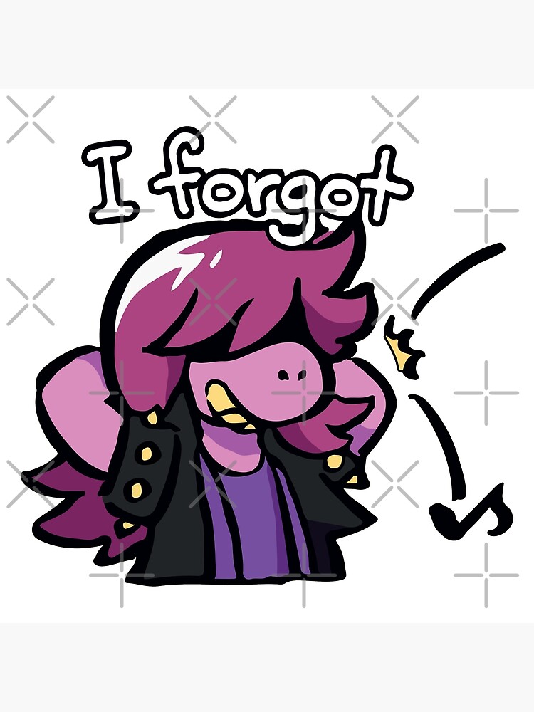 Deltarune Susie I forgot Art Board Print for Sale by MikaPrint