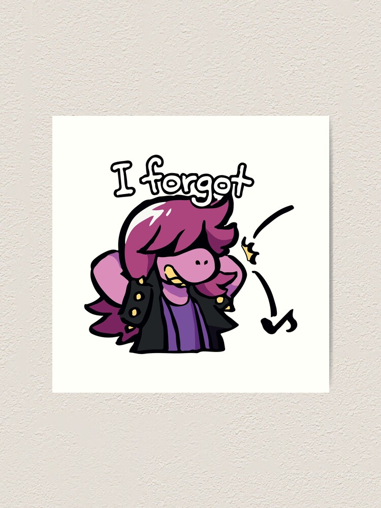 Deltarune Susie I forgot Art Board Print for Sale by MikaPrint