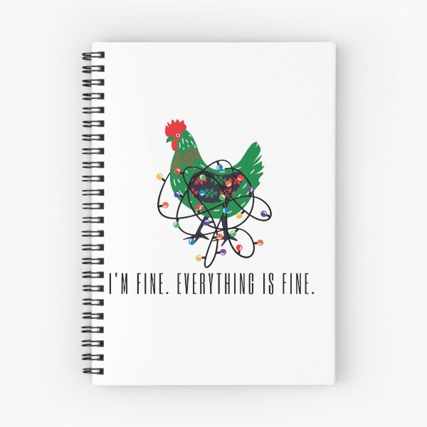 Item preview, I'm Fine.  Everything is Fine.  Funny Christmas Chicken designed and sold by BeckySageLife.