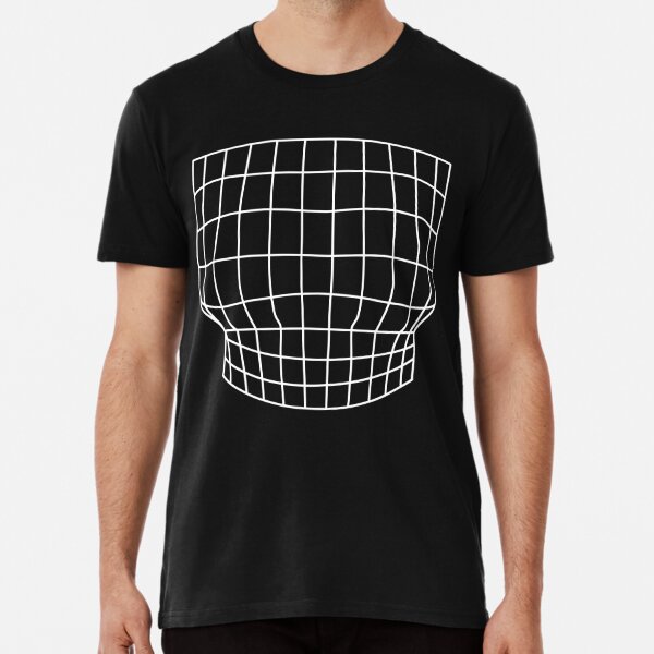 New Big Boobs T-ShirtMagnified Chest Optical Illusion Grid - Big
