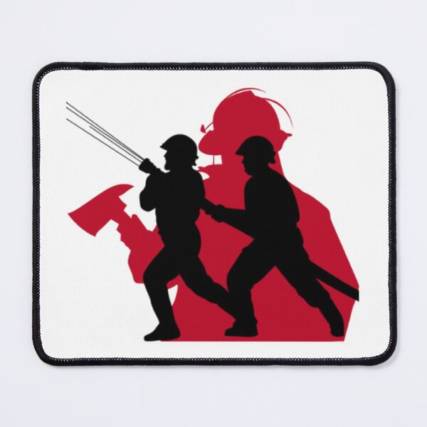 Item preview, FIREFIGHTER SILHOUETTE OUTLINES OVERLAPPED designed and sold by MrCreativeArts.