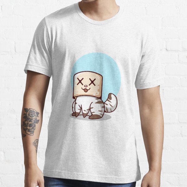 A Small Cat Wearing a Marshmello Mask Essential T-Shirt