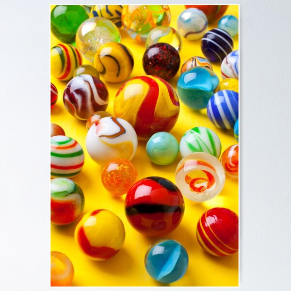Yellow and Red Shooter  Glass marbles, Marble games, Marble