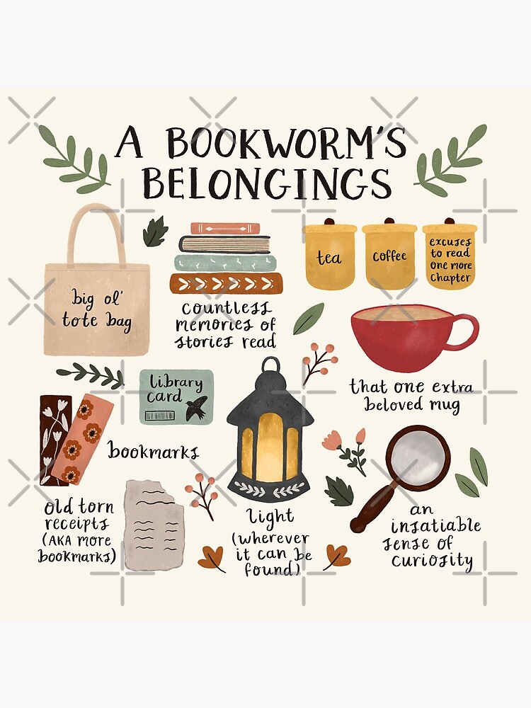 A Bookworm's Belongings by ohjessmarie