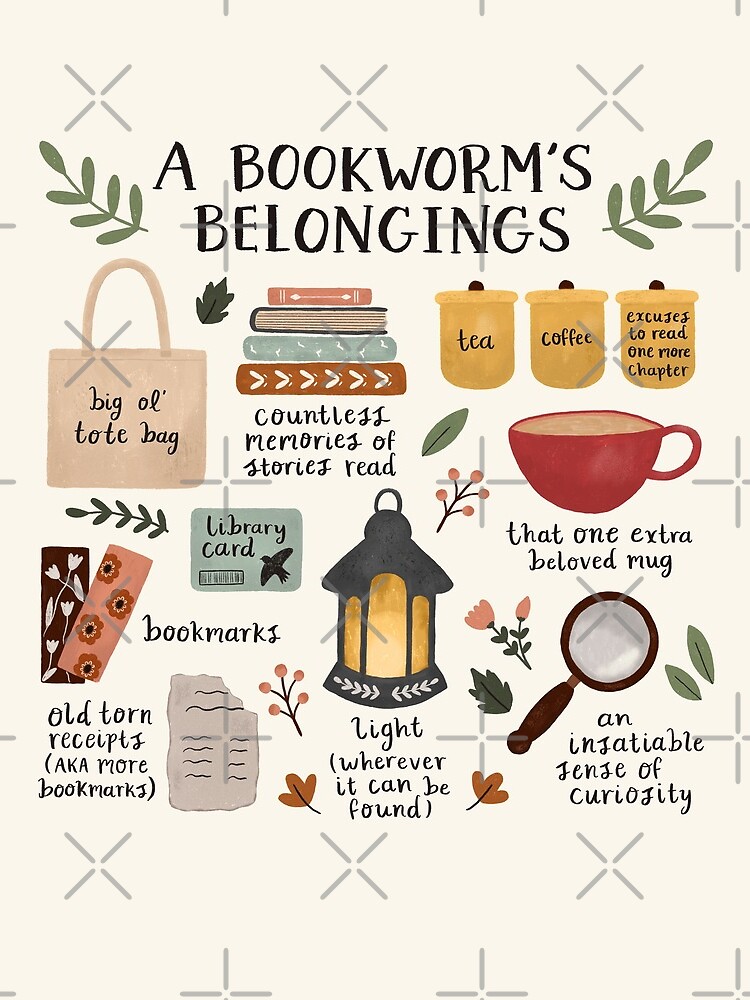 A Bookworm's Belongings by ohjessmarie