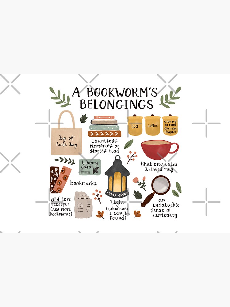 A Bookworm's Belongings by ohjessmarie