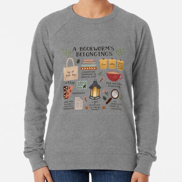 A Bookworm's Belongings Lightweight Sweatshirt