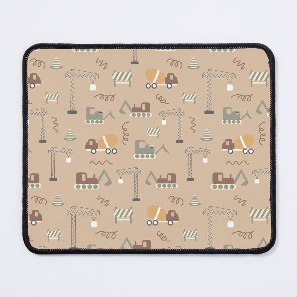 Item preview, Brown background construction repeat pattern designed and sold by tamongg14.