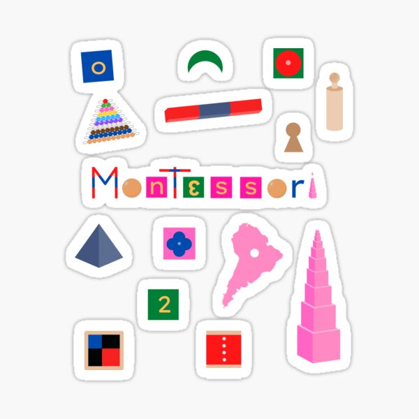Montessori materials for Montessori teacher or Montessori mom Sticker