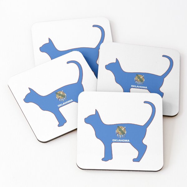 Item preview, State of Oklahoma Flag for Cat Lovers (White) designed and sold by Gsallicat.