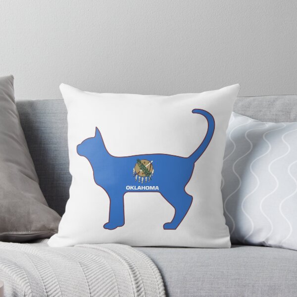 Item preview, State of Oklahoma Flag for Cat Lovers (White) designed and sold by Gsallicat.