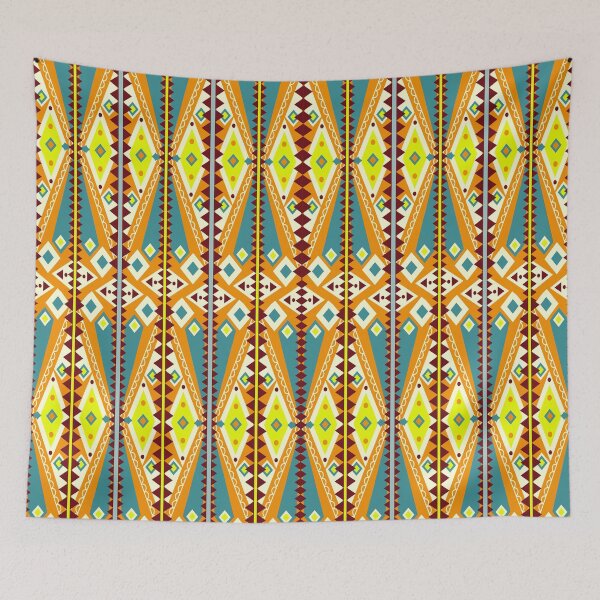 Artikelvorschau, Orange and Blue Tribal Geometry entworfen und verkauft von Carolina Diaz.