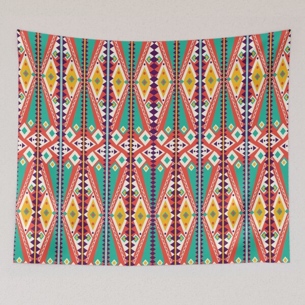 Artikelvorschau, Orange and Teal Tribal Geometry entworfen und verkauft von Carolina Diaz.