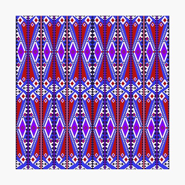 Artikelvorschau, Red and Blue Tribal Geometry entworfen und verkauft von Carolina Diaz.