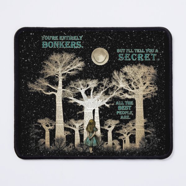 Item preview, Wondering Alice - Alice In Wonderland Bonkers Quote designed and sold by maryedenoa.