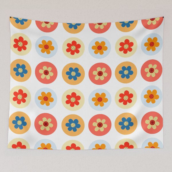 Item preview, Multicolor Flower Pattern designed and sold by Lisa Thomas.