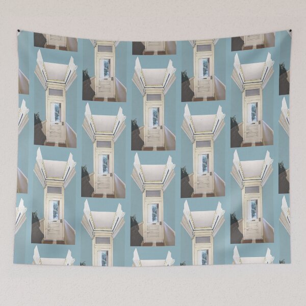 Item preview, Edwardian Hallway - Cyan on Cyan designed and sold by KLA-GustFlo.